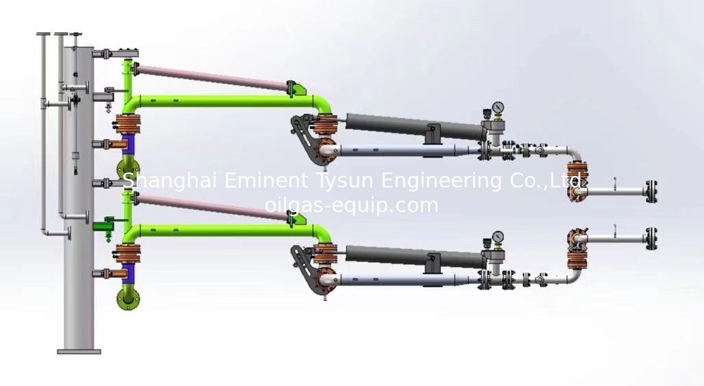 Type EAL2513-ERC Bottom loading arm with vapour return liquefied petroleum gas lpg truck loading arm